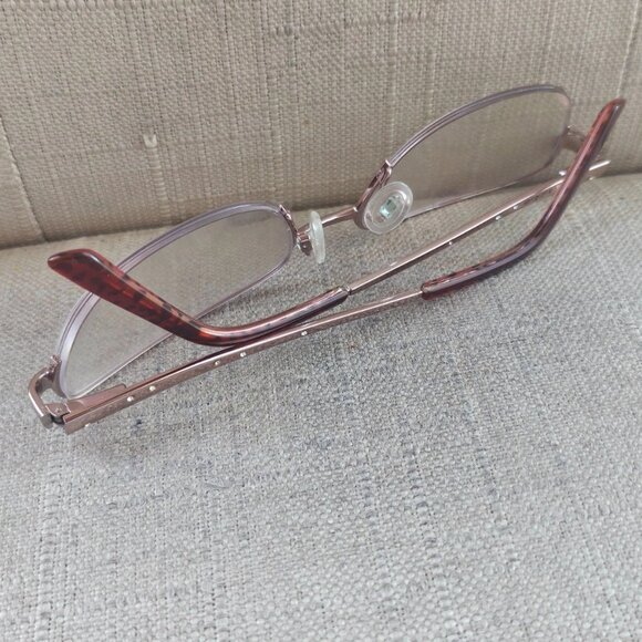 Bebe Women Glasses Frame Shiny Rose Gold Half Rim Eye Wear BB5107 Over The Top - Picture 5 of 13